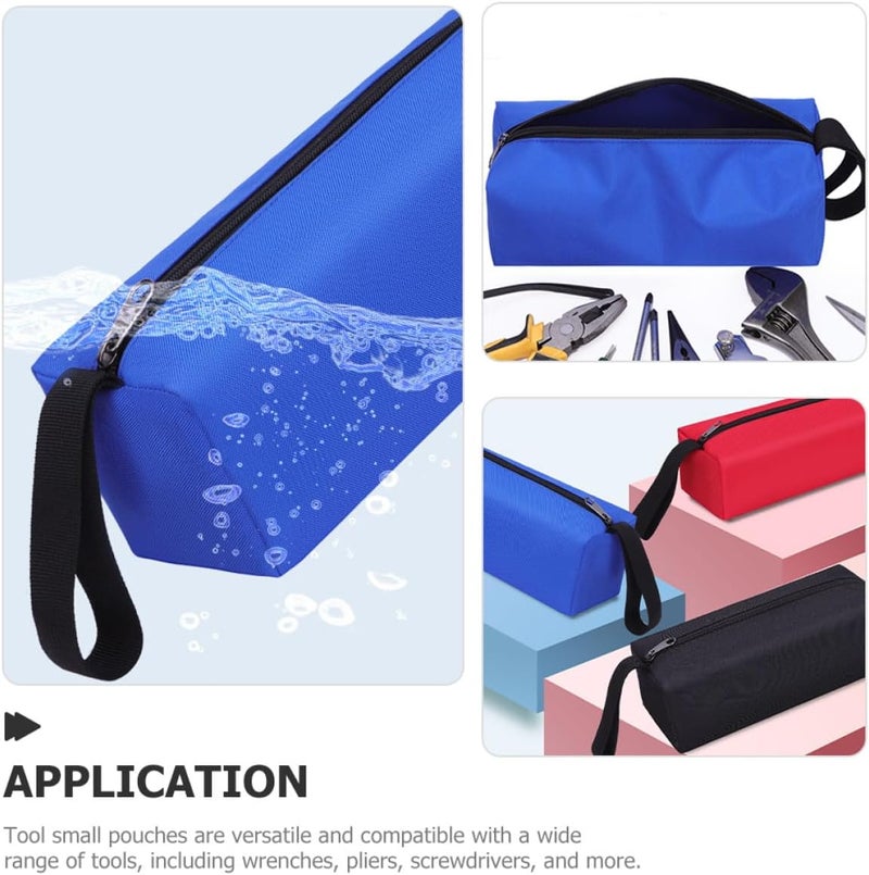 Zerodeko 3pcs Oxford Cloth Tool Organizer Bags Set, Thickened Wear-resistant Zippered Tool Pouch Tote for Hardware Storage, Large Capacity Portable Utility Bags for Travel and Gardening - Image 3