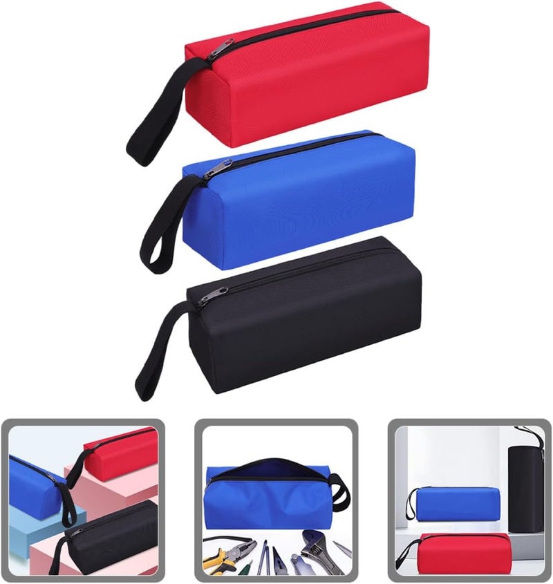 Zerodeko 3pcs Oxford Cloth Tool Organizer Bags Set, Thickened Wear-resistant Zippered Tool Pouch Tote for Hardware Storage, Large Capacity Portable Utility Bags for Travel and Gardening - Image 4