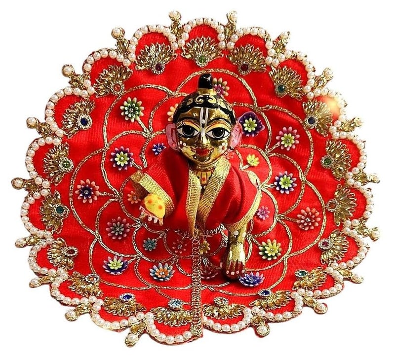 Partish Laddu Gopal Dress Size 0 l Ladoo Gopal Dress l Kanha Ji Dress (Set of 6 Poshak) Size 0 1 2 3 4 5 6 - Image 4