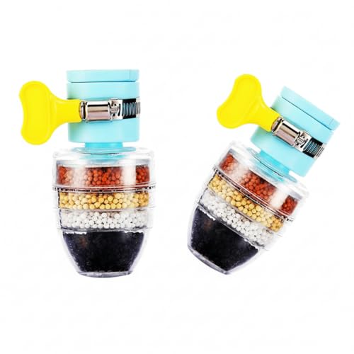 XML Tap Water Purifier Filter Faucet Dust Chlorine Remover Water Softener for Drinking Cartridge Alkaline for Kitchen Wash Basin Sink Bathroom (Multicolor) (PACK OF-2) - Image 1
