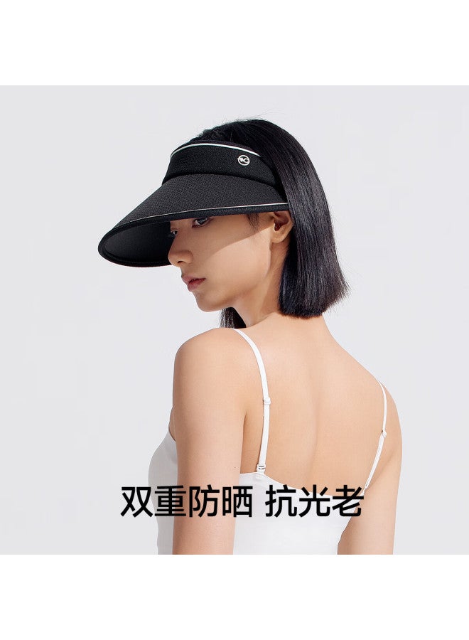 Vvc Chengyi Same Style Sun Protection Hat For Women, Summer Sun Hat, Full Face Sunshade Hat, Visor Hat, Elegant Black - Image 2