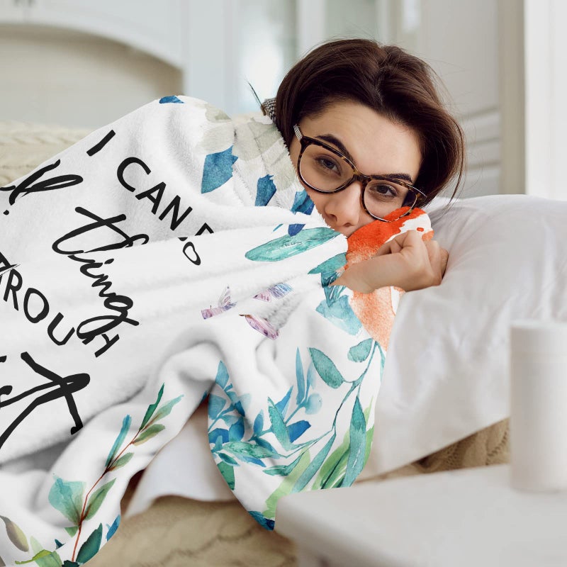 CUJUYO Christian Gifts for Women Blanket 50""x40""  Inspirational Religious Gifts for Women Throw Blanket  Catholic Spiritual Gifts for Women  Birthday Gifts for Women - Image 5