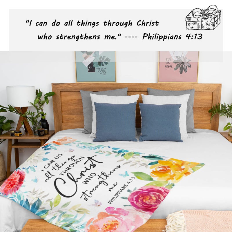 CUJUYO Christian Gifts for Women Blanket 50""x40""  Inspirational Religious Gifts for Women Throw Blanket  Catholic Spiritual Gifts for Women  Birthday Gifts for Women - Image 3
