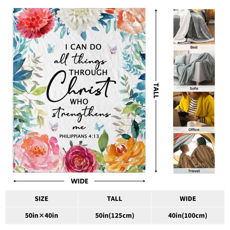CUJUYO Christian Gifts for Women Blanket 50""x40""  Inspirational Religious Gifts for Women Throw Blanket  Catholic Spiritual Gifts for Women  Birthday Gifts for Women - Image 2
