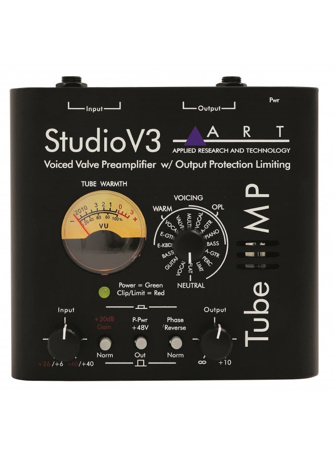 Art Tubempstv3 Variable Valve Voicing Tube Mic Preamp With Limiter