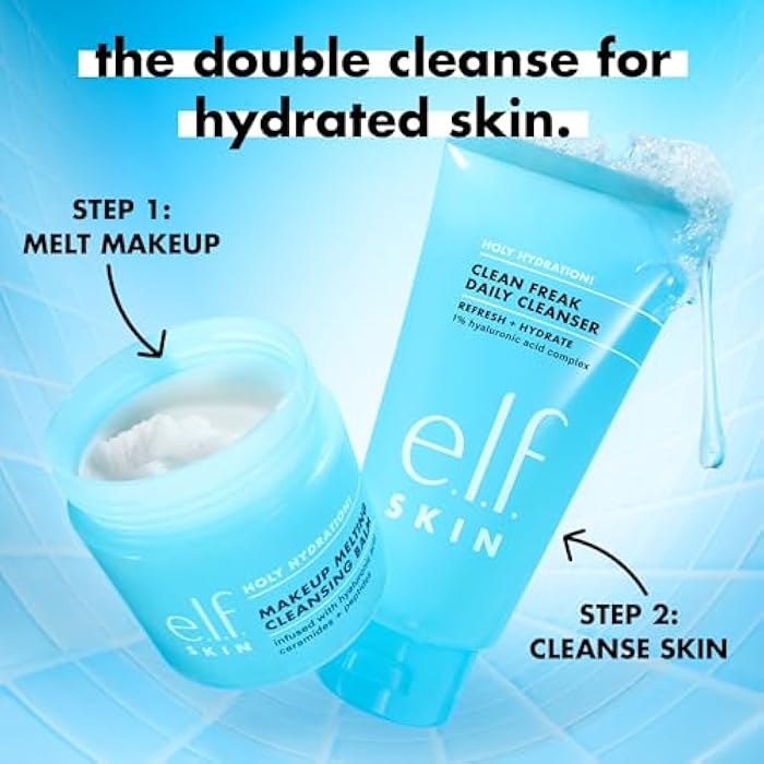 elf e.l.f. SKIN Holy Hydration! Clean Freak Daily Cleanser Mini, Gentle Hydrating Face Cleanser, Made With Hyaluronic Acid, Vegan & Cruelty-Free, 1 fl oz - Image 5