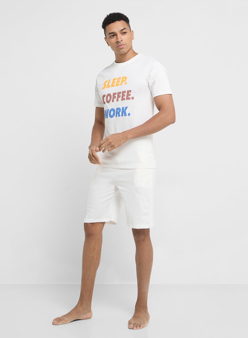 Robert Wood Nightwear T-Shirt & Shorts Sets  - Image 1