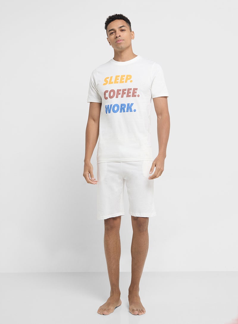 Robert Wood Nightwear T-Shirt & Shorts Sets  - Image 5