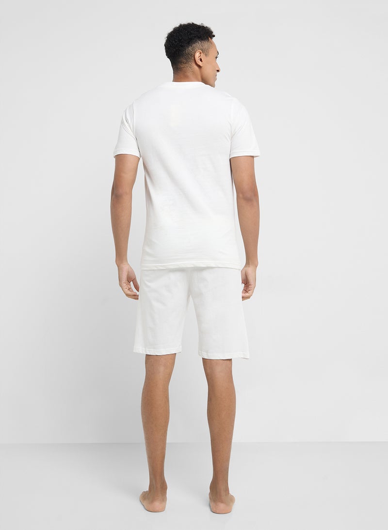 Robert Wood Nightwear T-Shirt & Shorts Sets  - Image 2