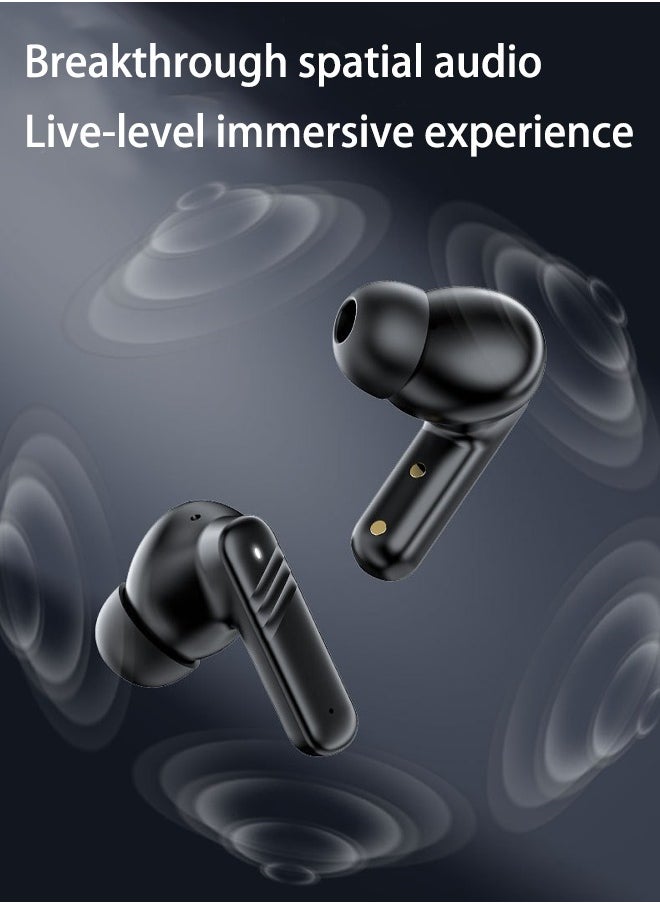 Volynix - Bluetooth 5.4 Earphones with LED Touch Screen, HiFi Sound Quality, ANC+ENC Noise Cancelling In-Ear Earphones, Support Multiple Language Switching, Ultra-Long Battery Life, Waterproof - Black - Image 1