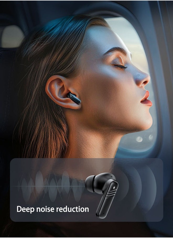 Volynix - Bluetooth 5.4 Earphones with LED Touch Screen, HiFi Sound Quality, ANC+ENC Noise Cancelling In-Ear Earphones, Support Multiple Language Switching, Ultra-Long Battery Life, Waterproof - Black - Image 1