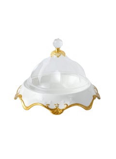 Life Smile LIFE SMILE Cake Stand with Lid - Multifunctional Serving Dish and Cake Plate,Use as Salad Bowl/Veggie Platter/Punch bowl/Desert Platter/Nachos & Salsa Plate  - Image 1