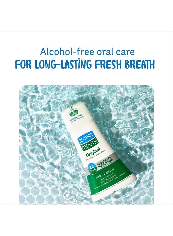 SmartMouth Original Activated Mouthwash - Adult Mouthwash for Fresh Breath - Oral Rinse for 24-Hour Bad Breath Relief with Twice Daily Use - Fresh Mint Flavor, 16 fl oz (2 Pack) - Image 4