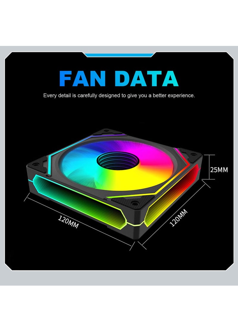 LOVINGCOOL - 120mm PC Case Cooler Fan, ARGB 5V 3-Pin and 4-Pin PWM Silent Computer Fan, Infinite Space Lighting Effects - Image 1