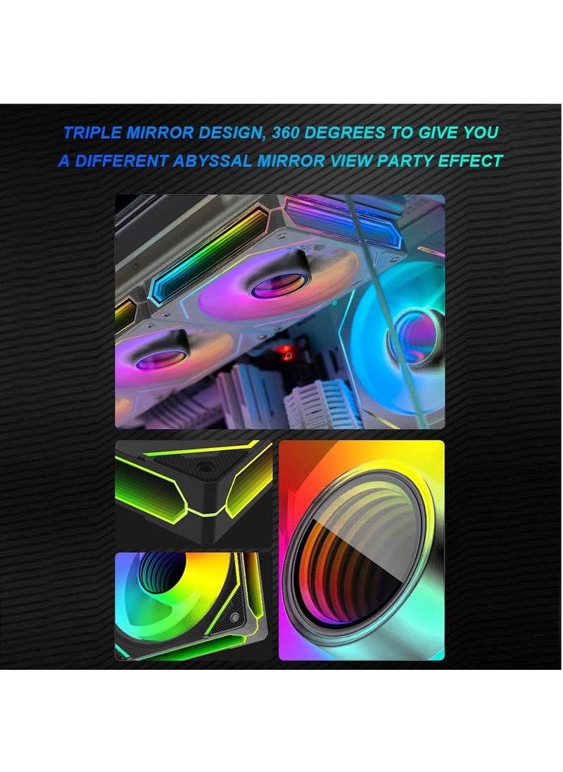 LOVINGCOOL - 120mm PC Case Cooler Fan, ARGB 5V 3-Pin and 4-Pin PWM Silent Computer Fan, Infinite Space Lighting Effects - Image 1
