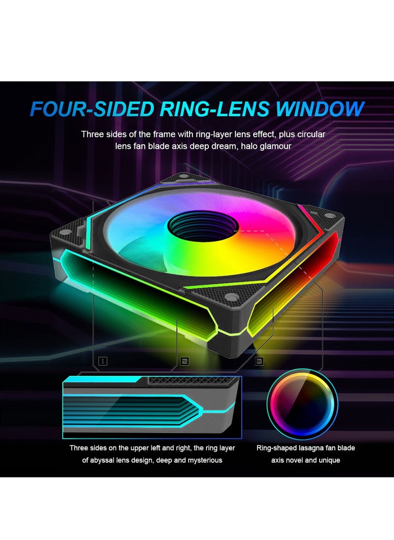 LOVINGCOOL - 120mm PC Case Cooler Fan, ARGB 5V 3-Pin and 4-Pin PWM Silent Computer Fan, Infinite Space Lighting Effects - Image 1