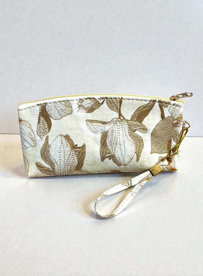 CLEARO Printed White Floral Coin Wallet - Designer Zip Clutch Purse for Ladies Daily Use - Image 5