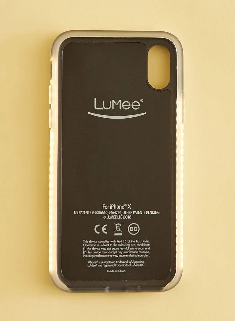 LuMee DUO iPhone X - White Marble 2