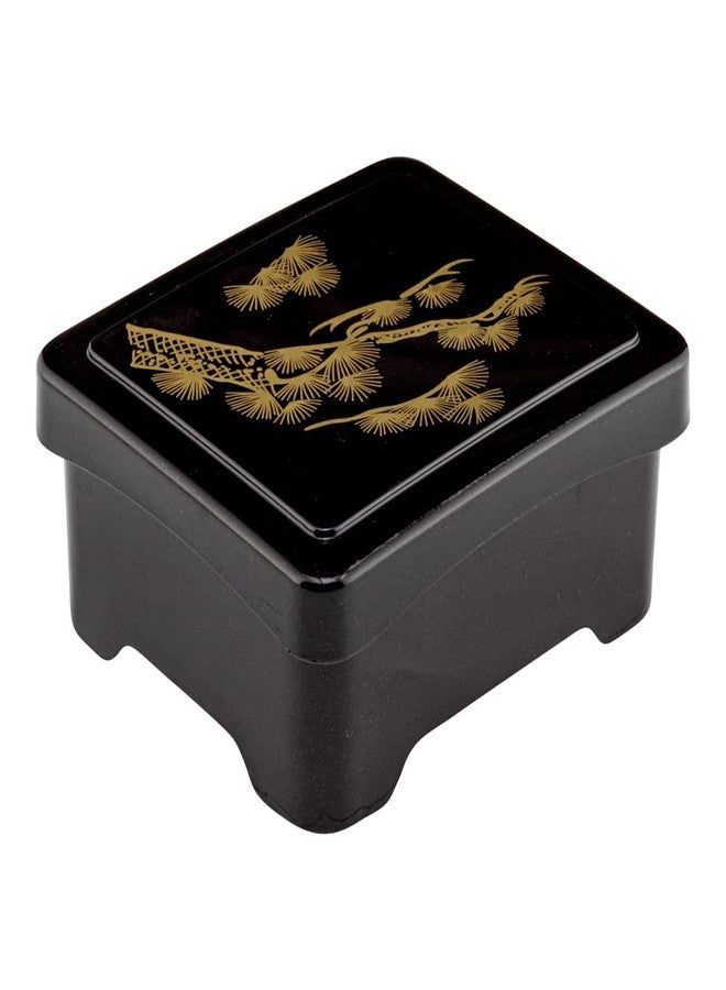 Restaurantware-Bento Tek 23 Ounce Small Bento Box, 1 Greaseproof Authentic Box - For Hot & Cold Food, Lacquered Interior, Black & Red Plastic Japanese Lunch Container, Reusable, For Unagi Or Obento - Image 2