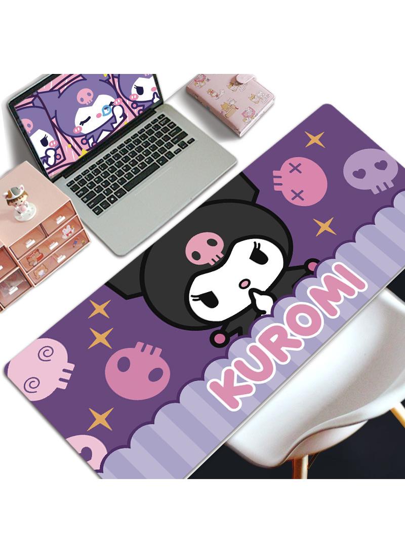 Y&D لوحة ماوس للألعاب من Kuromi Girls Gift لوحة مكتب كبيرة ممتدة وحواف مخيطة ولوحة ماوس طويلة وقاعدة مطاطية غير قابلة للانزلاق 800X300X4mm - Image 1