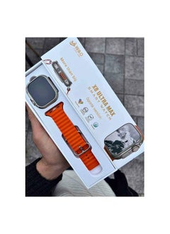 Watch x8 ultra max on hd display orange with gold edition. Screen size x8 ultra 4mm9 for receiving calls. orange
