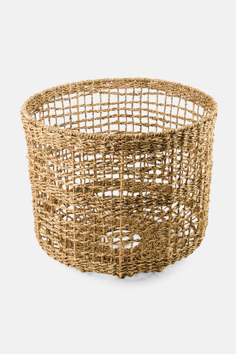 Muy Mucho Natural Fiber Screen Lampshade, Tan  - Image 2