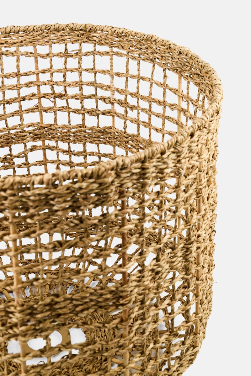 Muy Mucho Natural Fiber Screen Lampshade, Tan  - Image 3