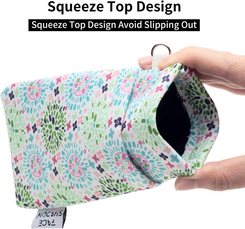 Face Shadow Double Glasses Case Soft Eyeglass Case For Women Men Squeeze Top Sunglasses Case With Cleaning Cloth - Image 2