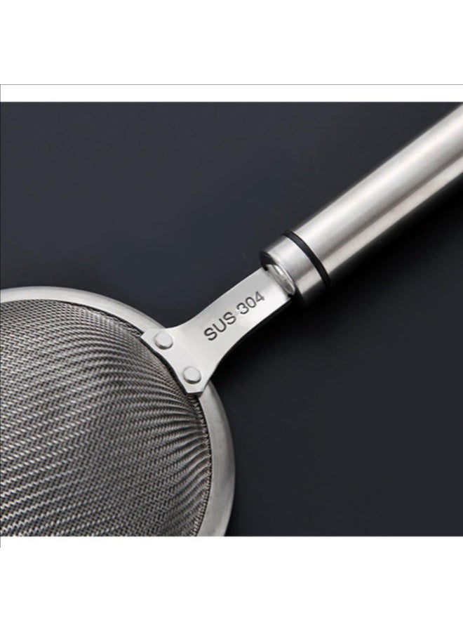 Stainless Steel Fine Mesh Strainer Kitchen Colander Sieve with Handle, 8.5cm Mesh, 14.3in Total Length - Image 4