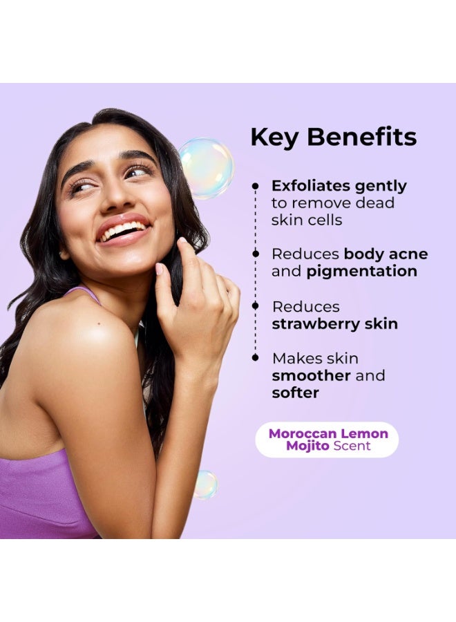 FoxTale 2% Salicylic Acid Exfoliating Body Wash With Zinc Pca|Reduces Body Acne, Strawberry Skin & Ingrown Hair|Smoothens Uneven Texture In 28 Days|Body Wash Men & Women|Exfoliating Shower Gel|250 Ml - Image 2