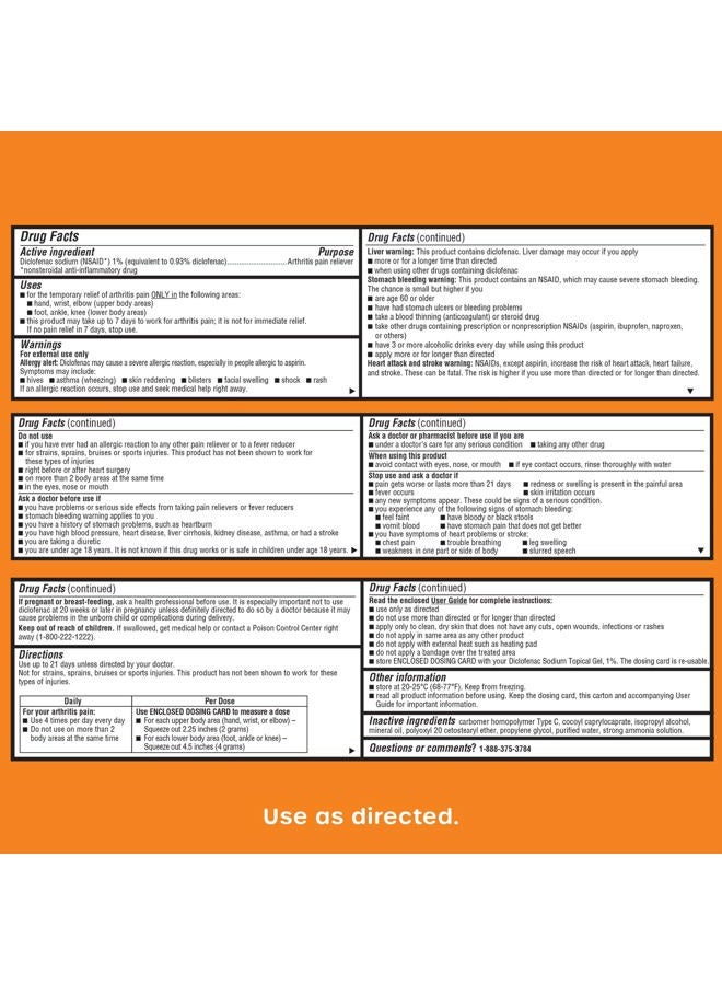 HealthCareAisle Diclofenac Gel, 1%, Arthritis Pain Relief - 150 g tube - Original Prescription Strength (NSAID) - Image 5