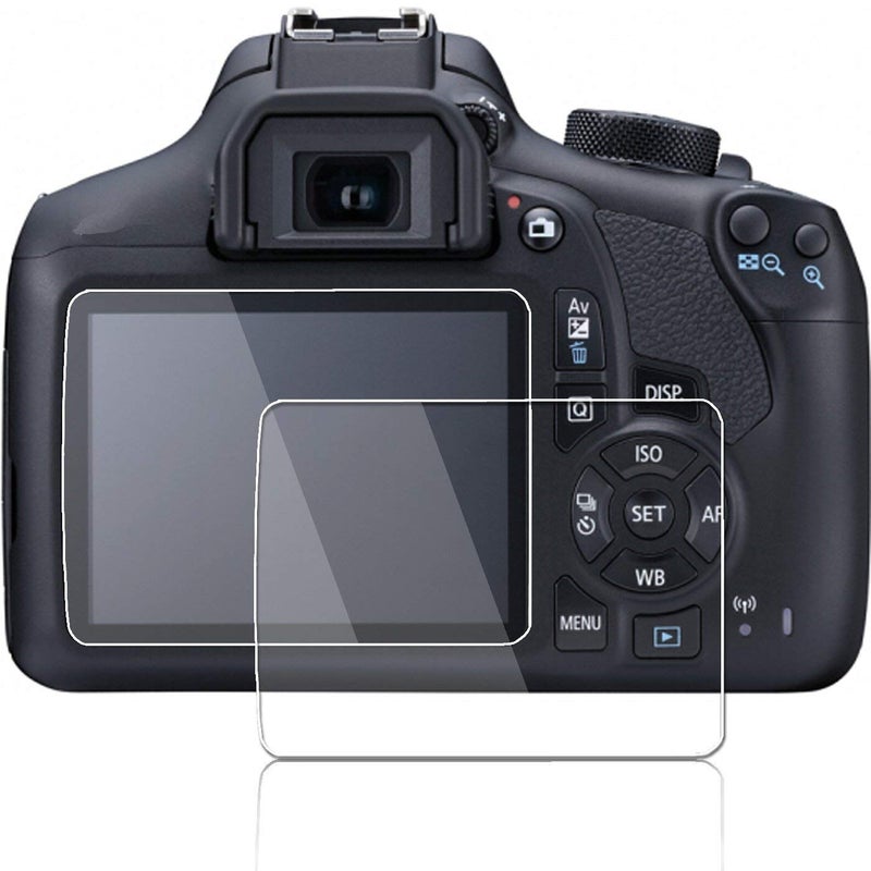 Careflection Premium 2.5D Tempered Glass for Canon EOS 1200D, Canon EOS 1300D, Canon EOS Rebel T6, Canon EOS Rebel T5 Tempered Glass Screen Protector, Anti-Scratch, Bubble Free - Image 1