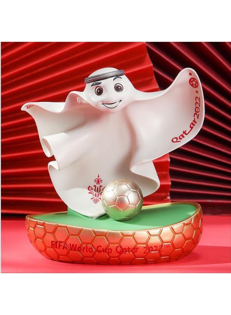 Tanwer Qatar World Cup mascot decoration football La'eeb mascot handmade is a gift for football fans - Image 1