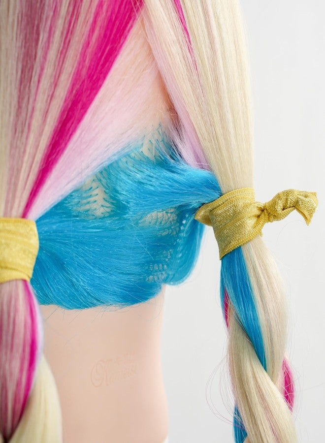 MEEDEE Gold Elastic Hair Ties Pack - 100 No Crease Soft Ribbon Knotted Pony Tails for Women, No Damage, Ouchless for Yoga and Bracelets - Image 5
