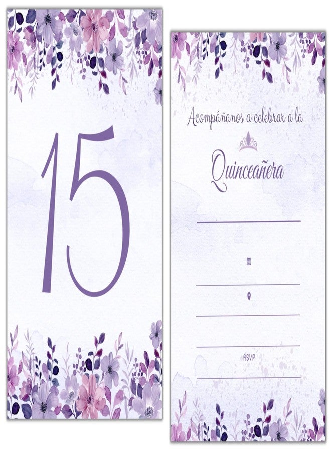 Elcer 20 Quinceañera Party Invitations with envelopes | Blank Fill-in Invites | 5 x 7 | 15th Birthday Party Favor | Sweet 15 | En Español | In Spanish - Image 4