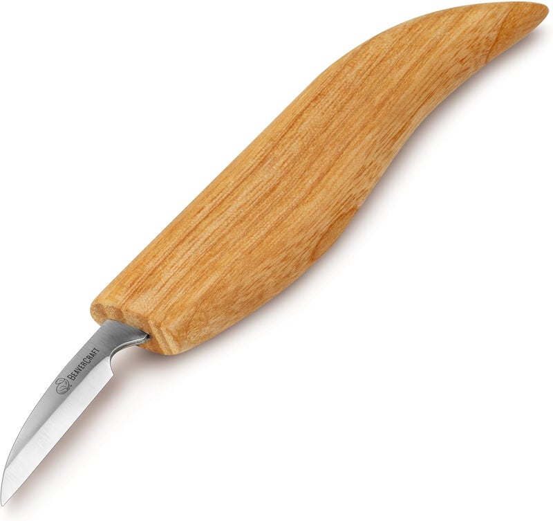 BeaverCraft Wood Chip Carving Knife C8 1.8" Sloyd Whittling Knife for Detail - Wood Carving Tools for Beginners and Kids - Image 1