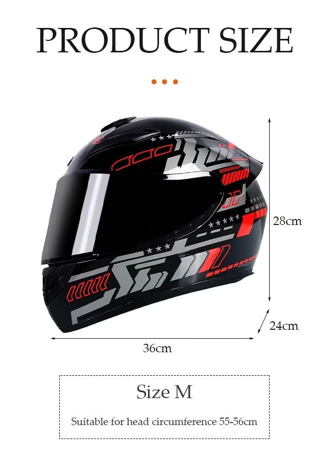 خوذة دراجة نارية كاملة الوجه مع واقي قابل للتعديل، فتحة تهوية عدسة مضادة للضباب، غلاف ABS، معدات راكب لأربعة مواسم، خوذة دراجة جبلية وطريق للبالغين - Image 2