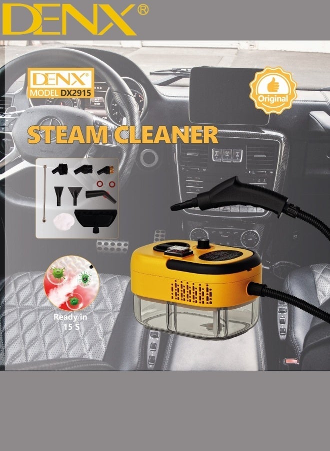 Denx DX2915 Multi-Purpose Steam Cleaner – 1500W Power with High-Pressure Steam for Deep Cleaning and Effective Sanitization of Kitchens, Bathrooms, Glass, Floors, and Furniture – 1.2L Water Tank with Full Accessories to Remove Grease, Dirt, and Bacteria without Chemicals, Safe and Eco-Friendly Solution for a Healthier Home - Image 5