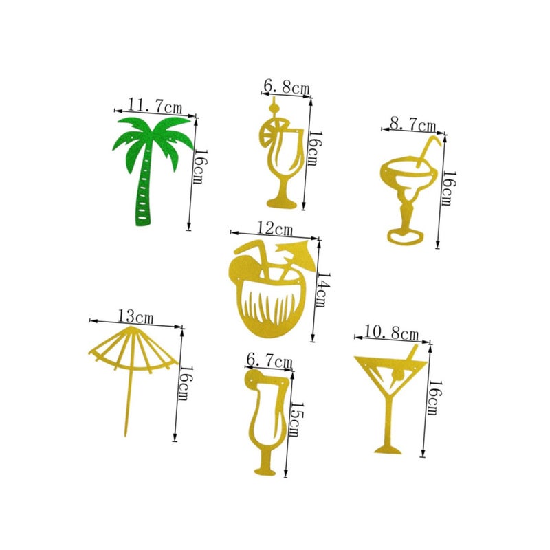 Glittery Tropical Beach Hanging Banner Decor For Luau Party Photo Backdrop 2 Pieces - Image 3