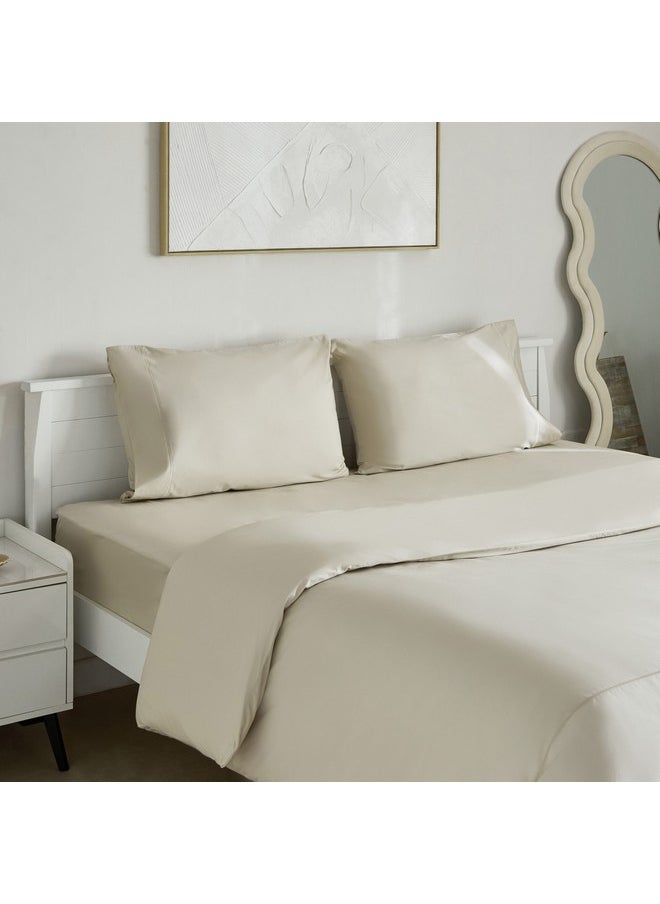 Home Box Purely-Percale 3-Piece 300TC Percale Queen King Duvet Quilt Cover Set 220 x 220 cm  - Image 2