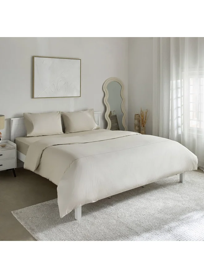 Purely-Percale 3-Piece 300TC Percale Queen King Duvet Quilt Cover Set 220 x 220 cm