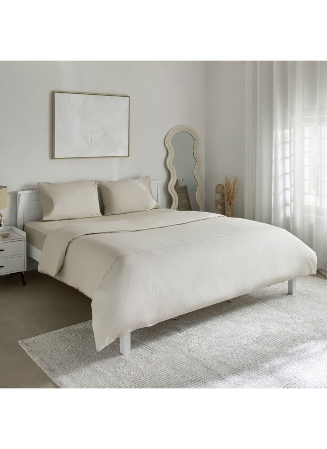 Home Box Purely-Percale 3-Piece 300TC Percale Queen King Duvet Quilt Cover Set 220 x 220 cm  - Image 1