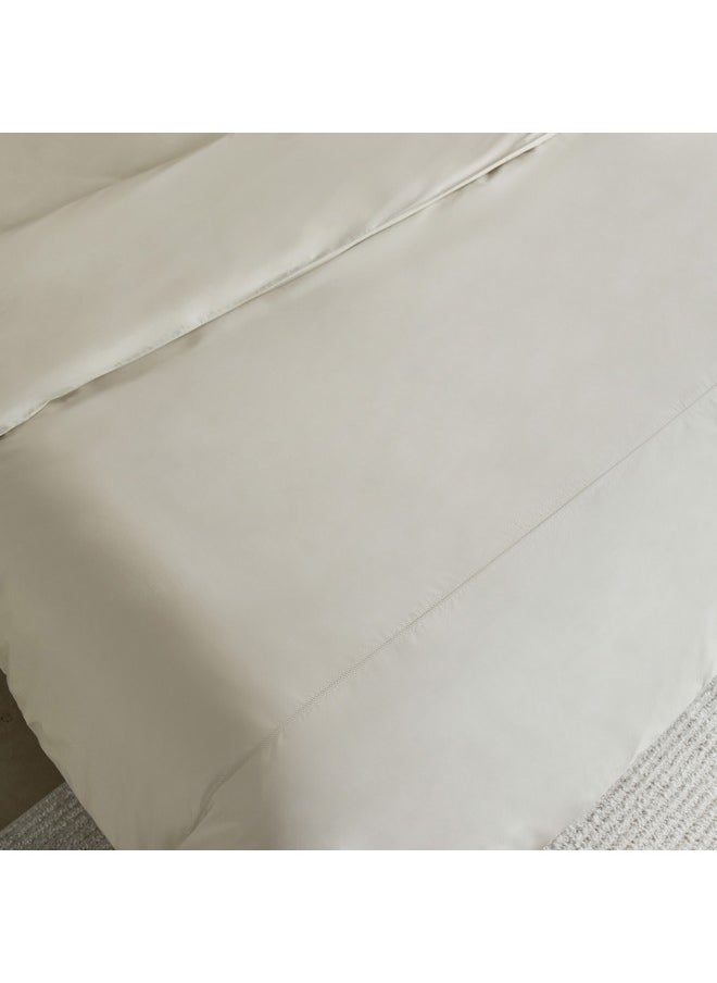 Home Box Purely-Percale 3-Piece 300TC Percale Queen King Duvet Quilt Cover Set 220 x 220 cm  - Image 4