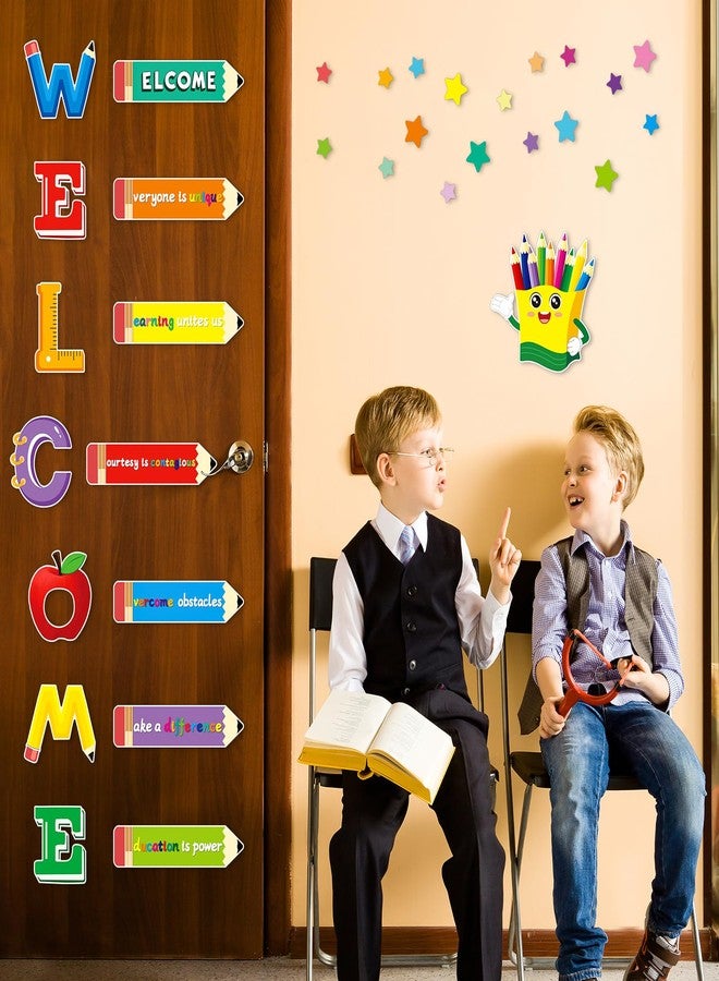 Yewfold Classroom Door Decor, Welcome Bulletin Board Decorations Set,Classroom Wall Decor for Elementary Middle School Teacher Supply (Welcome) - Image 4