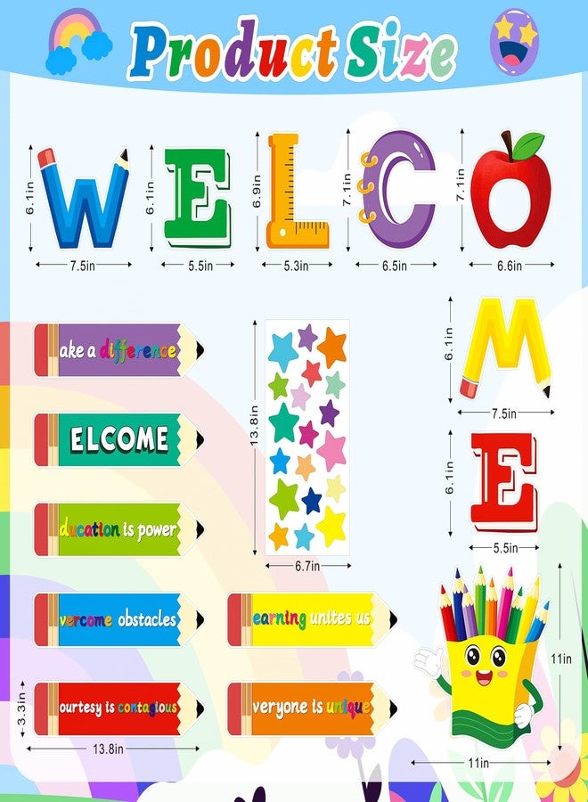 Yewfold Classroom Door Decor, Welcome Bulletin Board Decorations Set,Classroom Wall Decor for Elementary Middle School Teacher Supply (Welcome) - Image 2