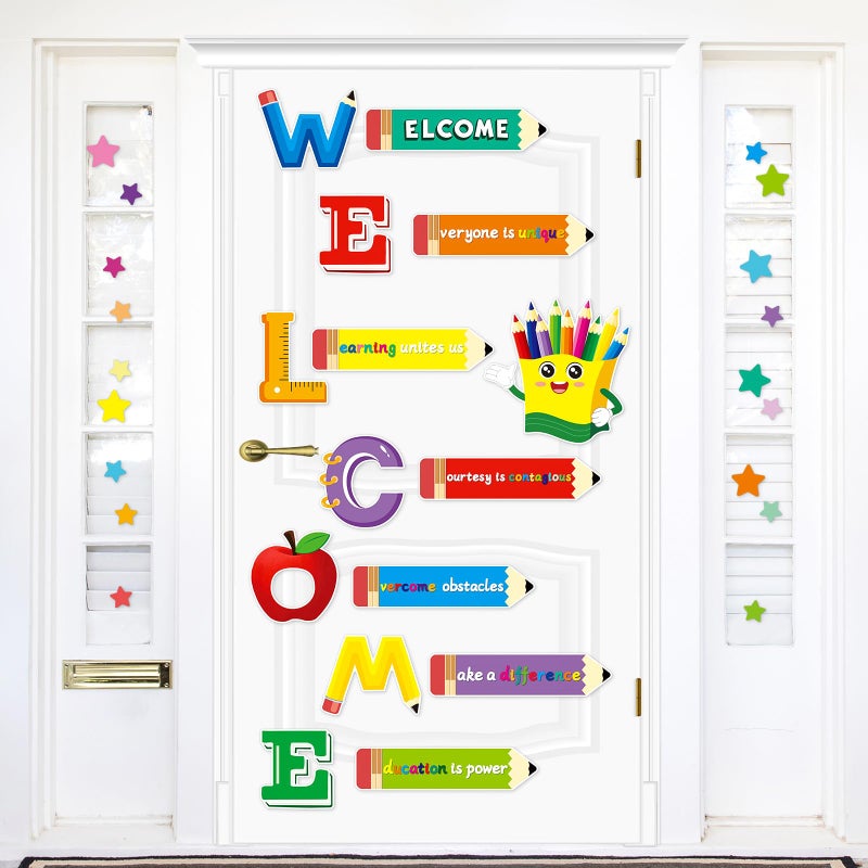 Yewfold Classroom Door Decor, Welcome Bulletin Board Decorations Set,Classroom Wall Decor for Elementary Middle School Teacher Supply (Welcome) - Image 1