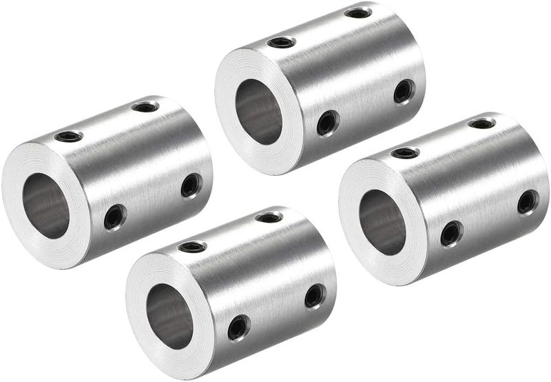 uxcell 10mm to 10mm Bore Rigid Coupling Set Screw L25XD20 Aluminum Alloy,Shaft Coupler Connector for 3D Printers, Motor Accessories,4pcs - Image 1