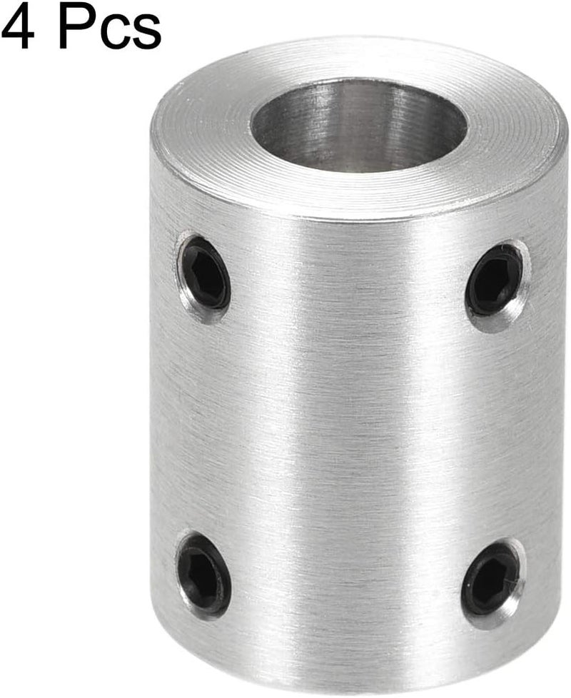 uxcell 10mm to 10mm Bore Rigid Coupling Set Screw L25XD20 Aluminum Alloy,Shaft Coupler Connector for 3D Printers, Motor Accessories,4pcs - Image 3
