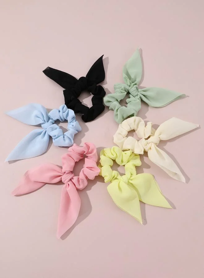 Take Two Pack of 6 - Pastel Hair Ties with Ribbon