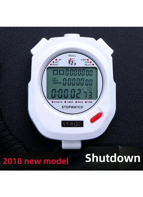 YS-810 Series Bicycle Odometer Timing 10 Lanes To 100 Lanes Road Training Running Timer Cycling Speedometer-Display Accuracy:YS8120 White 120 Memory